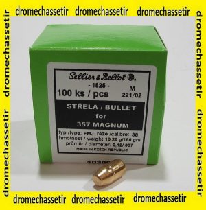 boite 100 ogives sellier bellot cal 38 FMJ 158 grains tronconique