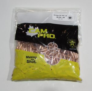 sachet de 500 ogives Cam-pro cal 224 62 grains FMJBT avec gorge de sertissage