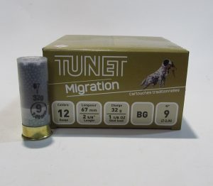 boite 25 cartouches calibre 12/67 Tunet migration plomb 9