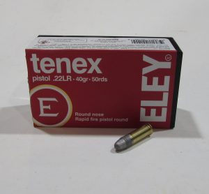 boite de 50 cartouche cal 22lr Eley Tenex Pistol round nose 40 grains