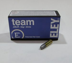 boite de 50 cartouche cal 22lr Eley Team flat nose 40 grains