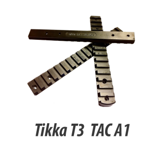 Rail picatinny acier pour TIKKA T3X TAC A1 avec vis de montages penté 30 Moa