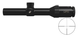 LUNETTE DE BATTUE GPO SPECTRA 1-6X24 RÉT LUMINEUX G4A FIBRE DE VERRE GRS611