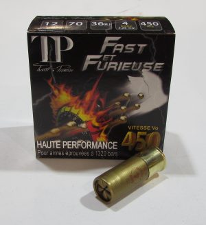 boite 25 cartouches Tunet Fast Furieuse cal 12/70 36 grammes plomb 4