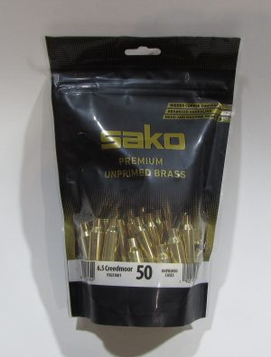 sachet 50 douilles laiton cal 6.5 creedmoor sako large rifle