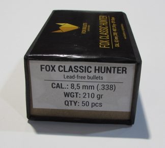 BOITE 50 OGIVES SANS PLOMB FOX CLASSIC HUNTER CAL 338 210 GR