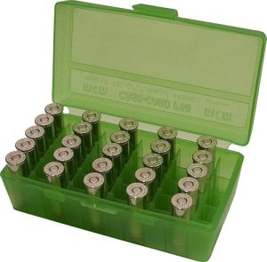 Capacité 50 Cartouches: .45 ACP, 10mm, .40 S&W, .41 ACT Exp
