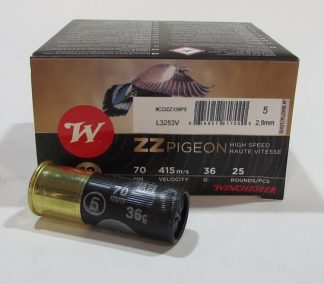 boite 25 cartouches winchester ZZ Pigeon BJ cal 12/70 36 grammes plomb 5