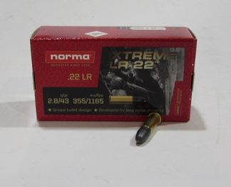 boite 50 cartouches 22lr Norma Extreme long range 43 grains