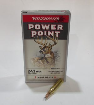 boite 20 cartouche 243 Winchester power point 100 grains