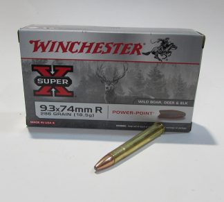 boite 20 cartouches calibre 9.3x74R Winchester Power Point 286 grains / 18.5 grammes