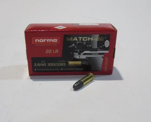 boite 50 cartouches 22lr Norma TAC-22 MATCH LRN plombs 40 grains