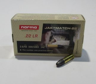 boite 50 cartouches 22lr Norma JAKTMATCH-22 LRN PLOMB 40 grains 2425084