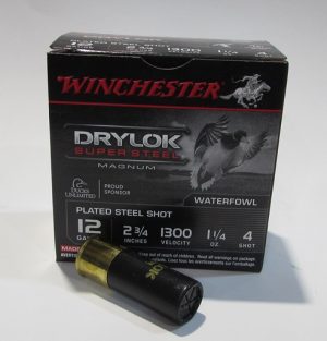 boite 25 cartouches winchester STEEL DRYLOK cal 12/70 35 grammes acier numero 4