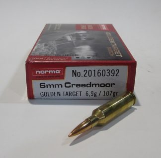 boite 20 cartouches Norma cal 6mm creedmoor 107 grains golden target