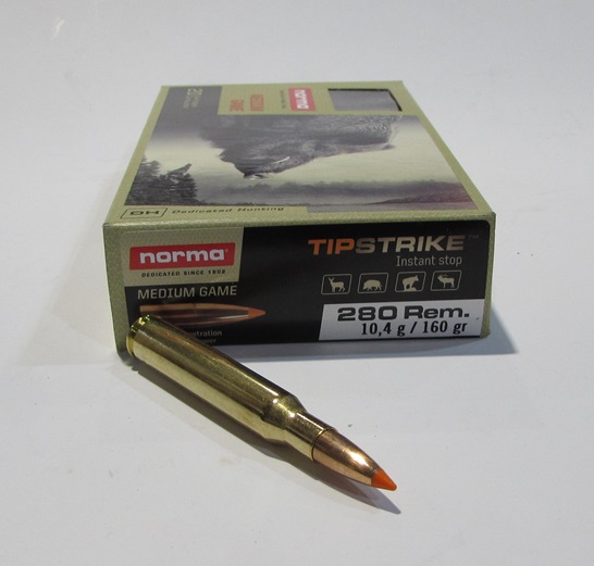boite 20 cartouches calibre 280 Remington norma tipstrike de 160 grains