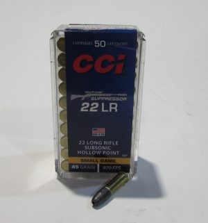boite 50 cartouches 22lr CCI Subsonique suppressor 45 grains