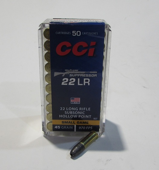 boite 50 cartouches 22lr CCI Subsonique suppressor 45 grains
