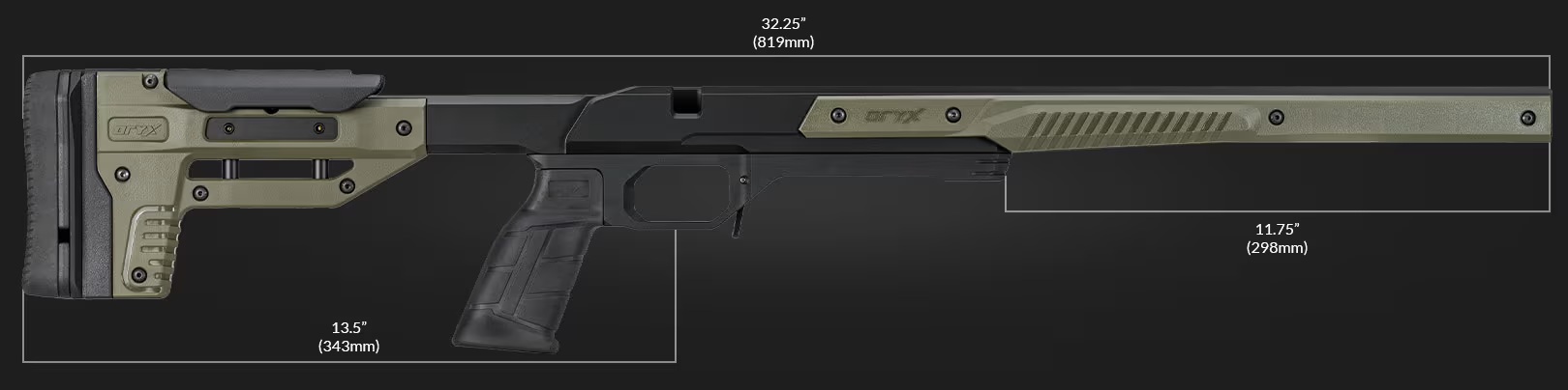 Chassis MDT ORYX pour CZ 457 Noir – Image 7