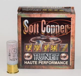 boite 25 cartouches Soft copper cal 12/70 34 grammes numero 4