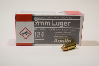 boite 50 cartouches Aguila 9x19 Luger FMJ 124 Grains