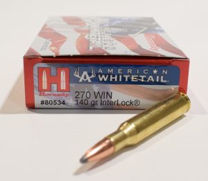 boite de 20 cartouches Hornady interlock cal 270 winchester 140 grs demi blindee 80534