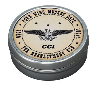 boite 100 amorces poudre noire CCI MUSKET 4 aillettes pour fusil CCI0301
