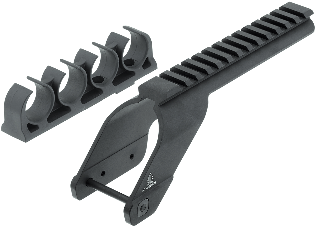 Montage picatinny pour mossberg 500 et maverick 88 cal 12/76 avec cartouchiere