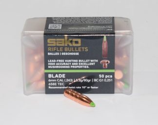 boite de 50 ogives cal 6mm Sako Blade TXM 80 grains ref 658E