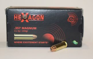 boite 50 cartouches GECO 357 magnum Hexagon 180 Grains