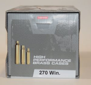 Boite de 100 douilles laiton Norma cal 270 winchester