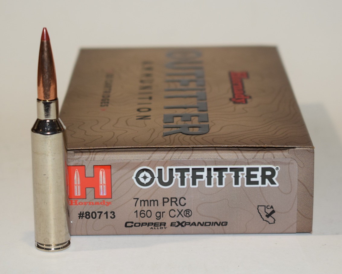 boite 20 cartouches Hornady CX Outfitter cal 7 PRC 160 grains 80713