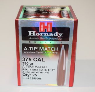 BOITE 25 OGIVES HORNADY 390 grains A-TIP MATCH cal 375 ref 3729