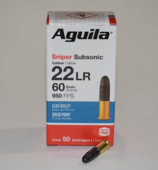 Boite 50 cartouches 22LR Aguila Sniper subsonic 60 grains Plomb