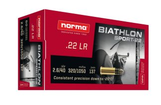 boite 50 cartouches 22LR NORMA BIATHLON SPORT 40 grains LRN