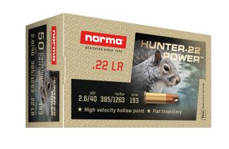 boite 50 cartouches 22LR HUNTER-22 POWER 40 Grains HP PLOMB CUIVRE