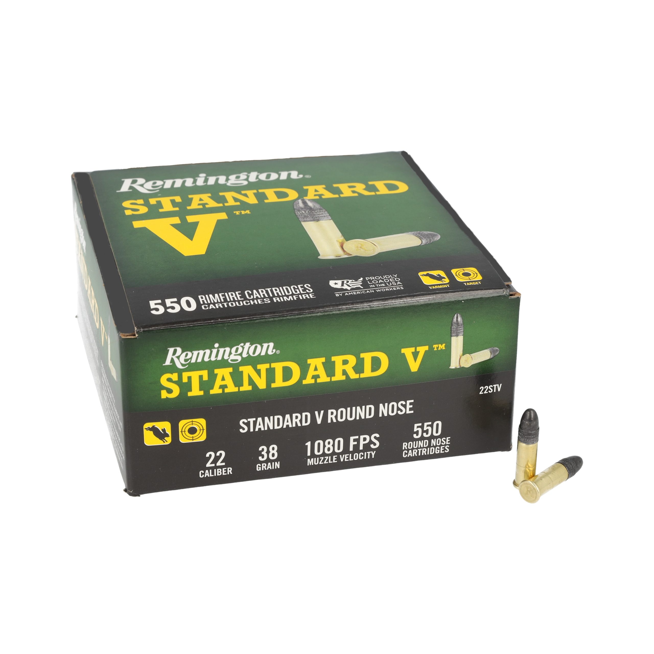 boite 550 cartouches Remington Standard V 22 LR 38 Grain Lead Round Nose