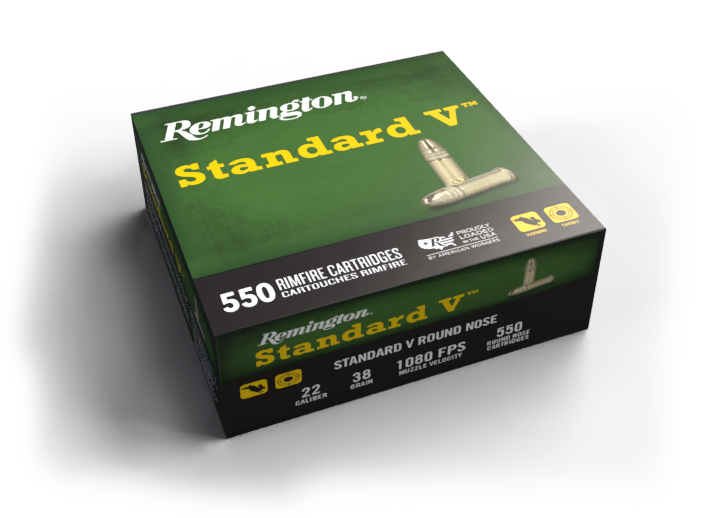 boite 550 cartouches Remington Standard V 22 LR 38 Grain Lead Round Nose