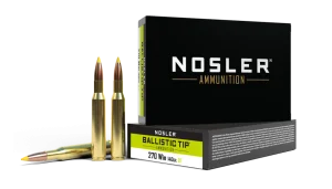 boite 20 cartouches cal 270 winchester Nosler Ballistic Tip 140 grs 40055