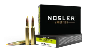 boite 20 cartouches cal 270 winchester Nosler Ballistic Tip 140 grs 40055