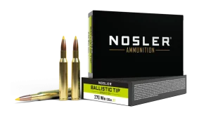 boite 20 cartouches cal 270 winchester Nosler Ballistic Tip 130 grs 40062