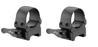 lot 2 anneaux picatinny 30mm EAW serrage levier medium noir matte