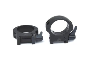 lot 2 anneaux aluminium Rusan serrage levier medium diametre 30mm noir matte ref 050P-AL-30-10-R