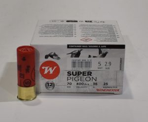 boite 25 cartouches cal 12/70 Winchester Super pigeon 36 grammes plombs 5