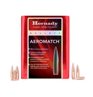 BOITE DE 100 OGIVES HORNADY AEROMATCH BTHP cal 30/308 175GR ref 30719