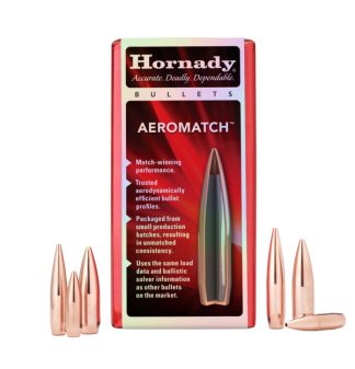 BOITE DE 100 OGIVES HORNADY AEROMATCH BTHP cal 6.5mm/264 140GR ref 26303