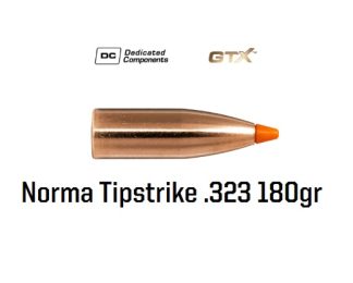 boite 100 ogives cal 8mm Norma Tipstrike pointe plastique 180 grains
