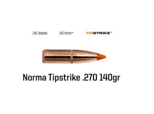 boite 100 ogives cal 270 Norma Tipstrike pointe plastique 140 grains