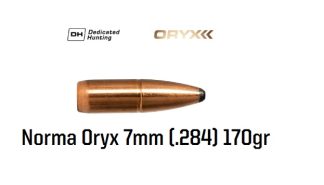 boite 100 ogives 7mm Norma oryx Bonded 170 grains 20670051