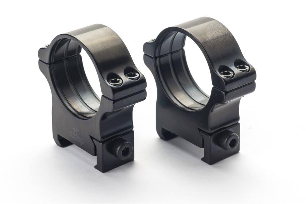 lot 2 anneaux acier Rusan 30mm noir matte BH 8mm